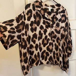 Oversized button down ZARA blouse.